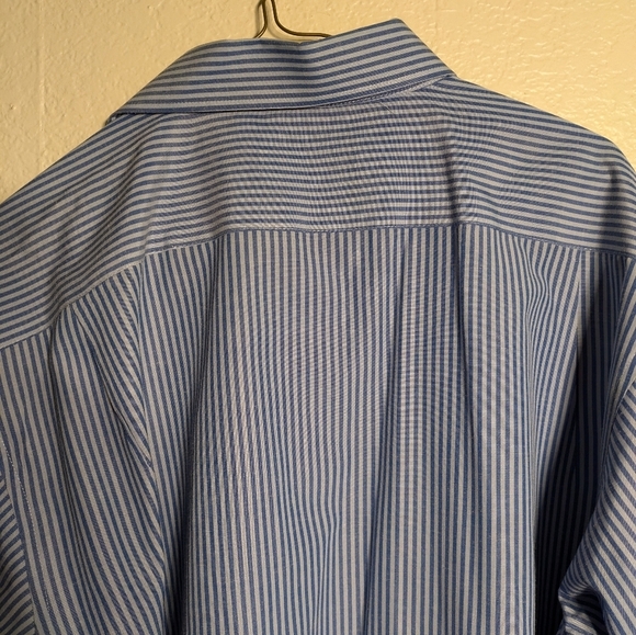 Polo By Ralph Lauren Blue Striped Polo Shirt Size 18 1/2 35-36 - Picture 12 of 12
